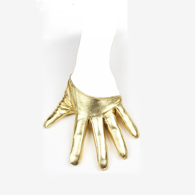 HOOLDW セクシーな革手袋女性のためのハーフパーム Pu レザー手袋新デザインダンスパーティーショー衣装手袋黒ミトン