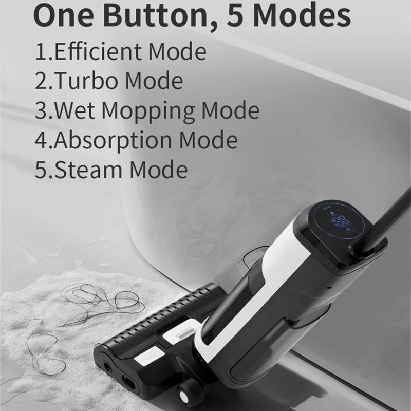 2025 High End Cordless Wet Dry Handheld Steam Vacuum Cleaner RL9Max 14000Pa Strong Suction Brushless Low Noise Work Time 40mins