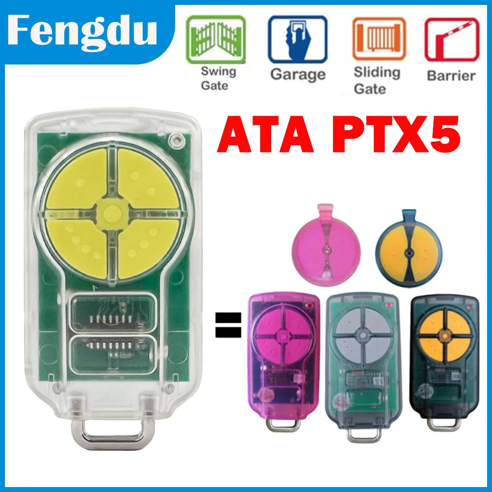 Control remoto universal para puerta de garaje, mando a distancia para puerta ATA PTX5, 433,92 MHz, PTX-5, TrioCode GDO, PTX5V1, PTX5V2, GDO