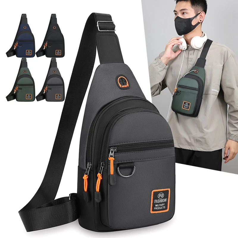 Bolso de pecho informal para hombre, bolso de hombro pequeño de nailon para correr, cinturón para ciclismo, bolso cruzado para deportes al aire libre, bolsa de viaje para teléfono