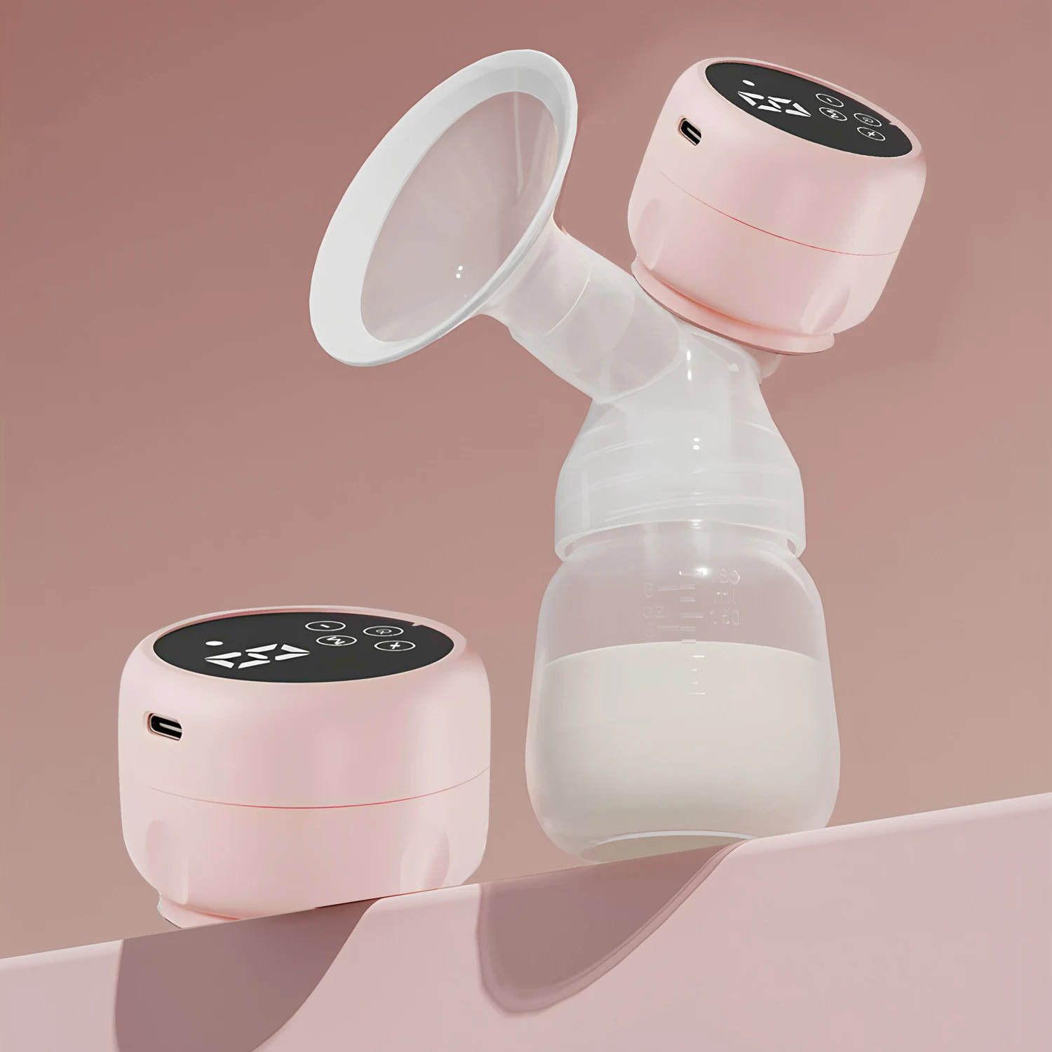 Draagbare elektrische borstkolf USB oplaadbaar Stille draagbare melkafzuiger Automatische melker Comfort Borstvoeding