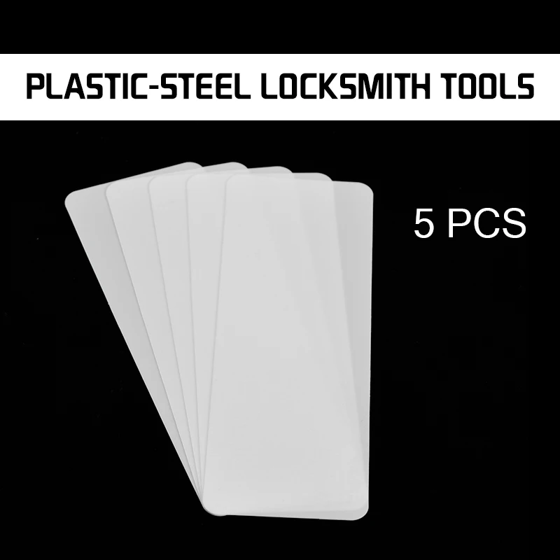 Bộ 5 230Mm X 80Mm Nhựa-Thép Lắp Tấm Rỉ Thợ Khóa Nano Nhựa Cửa Thép Joggling bỏ Qua Công Cụ Khóa Tự Làm Dụng Cụ Mở