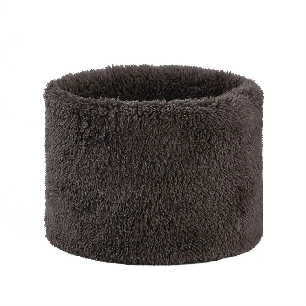 Moda de pelúcia pescoço gaiter manter quente cor sólida colar à prova de frio meia máscara facial para outono inverno capa facial