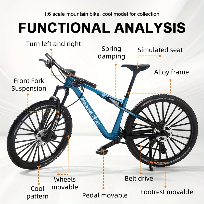 Modelo de bicicleta de montanha de metal vintage desktop mini liga clássico brinquedo de bicicleta fundido modelo de dedo decoração de casa