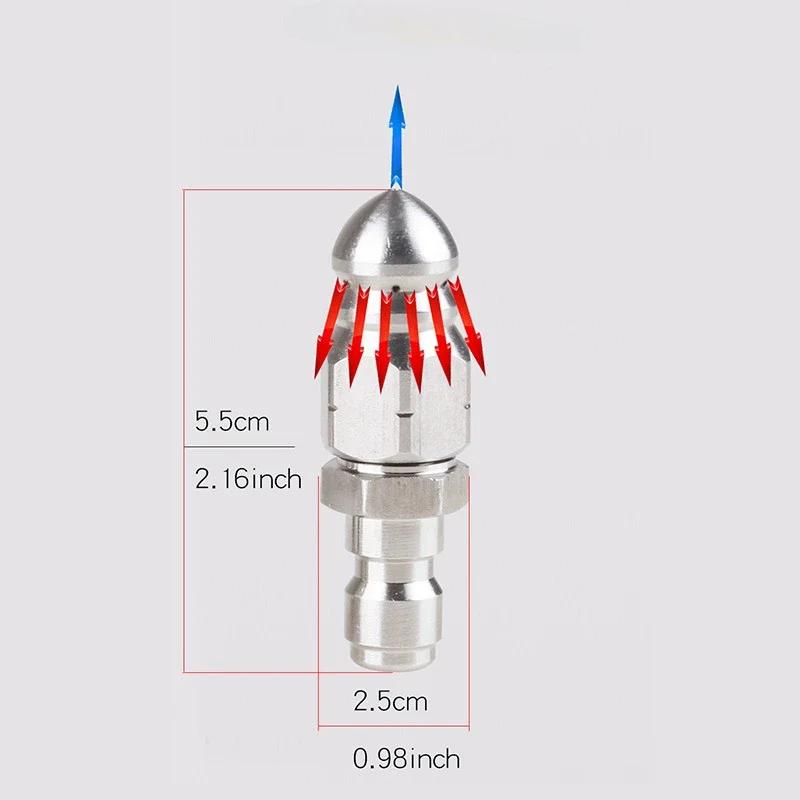 Bico de conexão rápida g1/4 ", limpeza de esgoto, bico de lavadora de alta pressão, esgoto e mangueira de esgoto, acessórios de lavagem 5.000