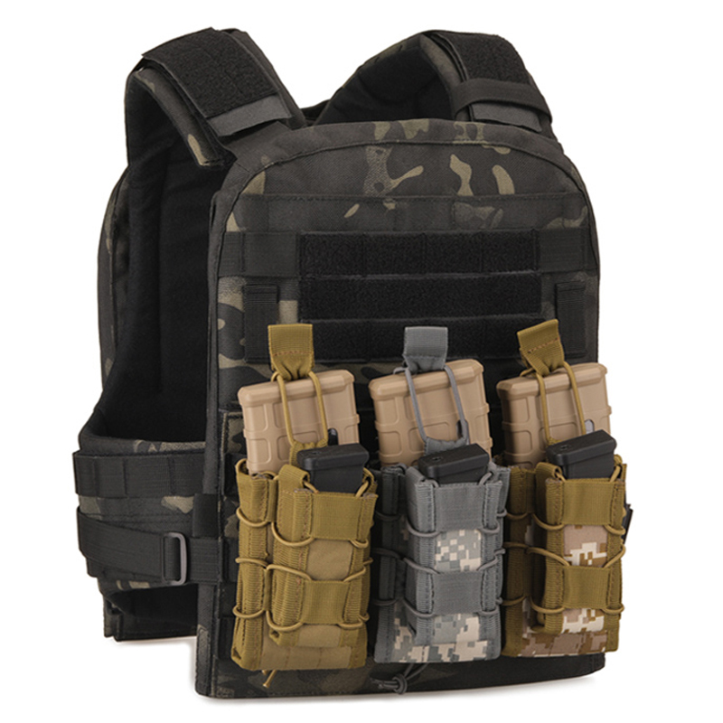 Clearance_Molle Tactical Magazine Pouch Double Decker Single Airsoft Tactical AR M4 AR15 Rifle Pistol 9mm Mag Carrier Pouches Ac