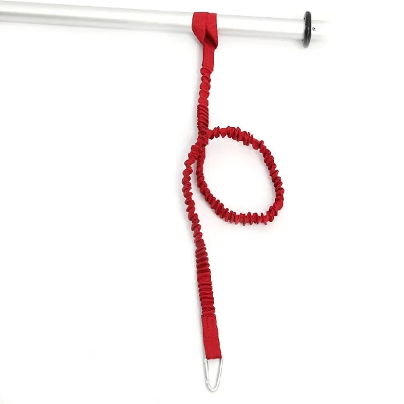 1PC Adjustable Elastic Kayak Paddle Leash - Coiled Lanyard Cord with Safety Hook for Boat & Pole (Boat Accessories)