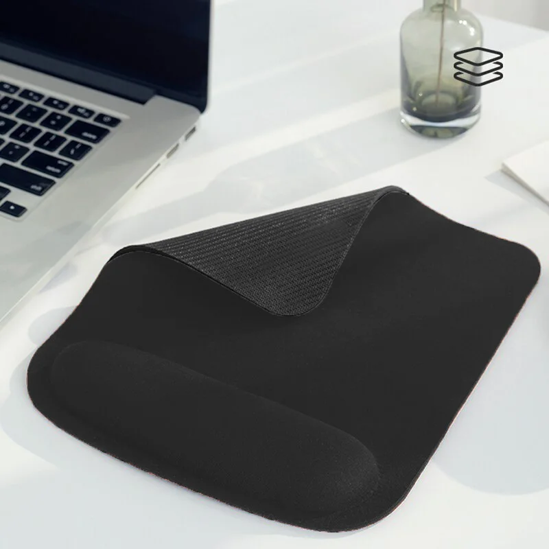 Coolcirc Black Mouse Pad Large Thickened Non Slip Learning And Office EVA Wrist Pad