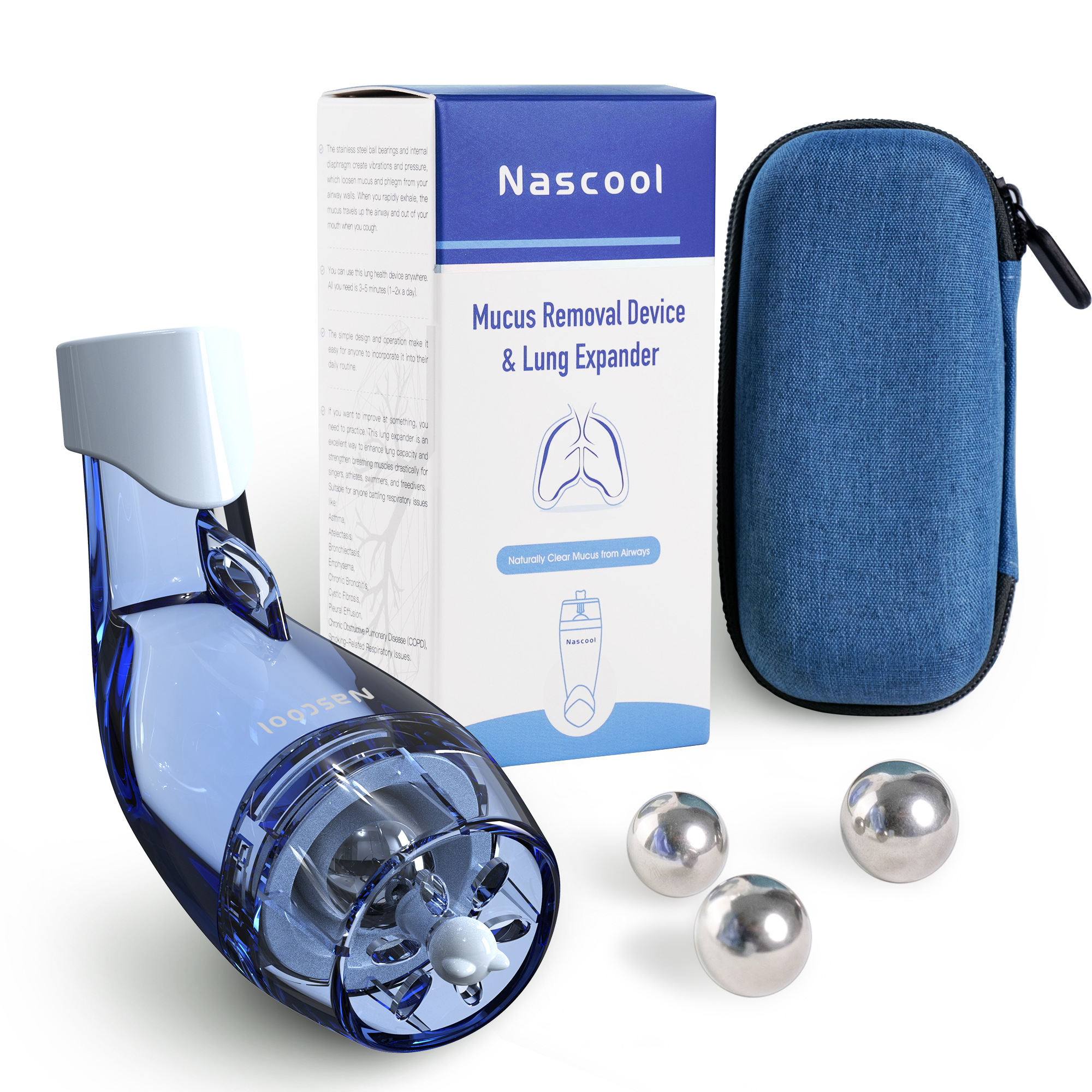 Dispositivo de eliminación de muco, expansor de pulmón, ejercicio de respiración, entrenador muscular respiratorio, alivio de la flema, terapia OPEP transparente sin medicamentos