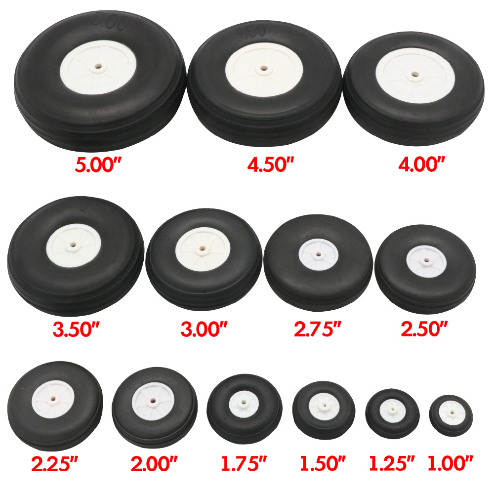 2 unids/lote rueda de goma de alta elasticidad para avión de ala fija Rc (diámetro 25/32/45/50/55/64/70/76MM) lata para neumáticos de Robot DIY