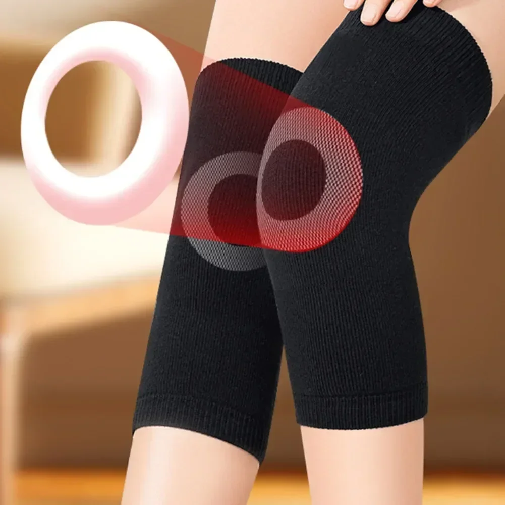 ฤดูหนาว WARM เข่า Pads สําหรับผู้หญิงขาอุ่นผู้ชายเก่าคนเย็นขาข้ออักเสบ Kneepad เข่าสนับสนุนกระต่ายขนสัตว์เข่า Protector