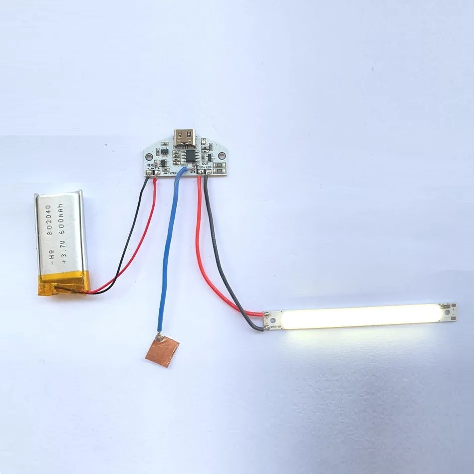 1 pz tipo-C circuito lampada da tavolo ricarica USB tre ingranaggi dimmer continuo led touch piccolo modulo di controllo lampada notturna