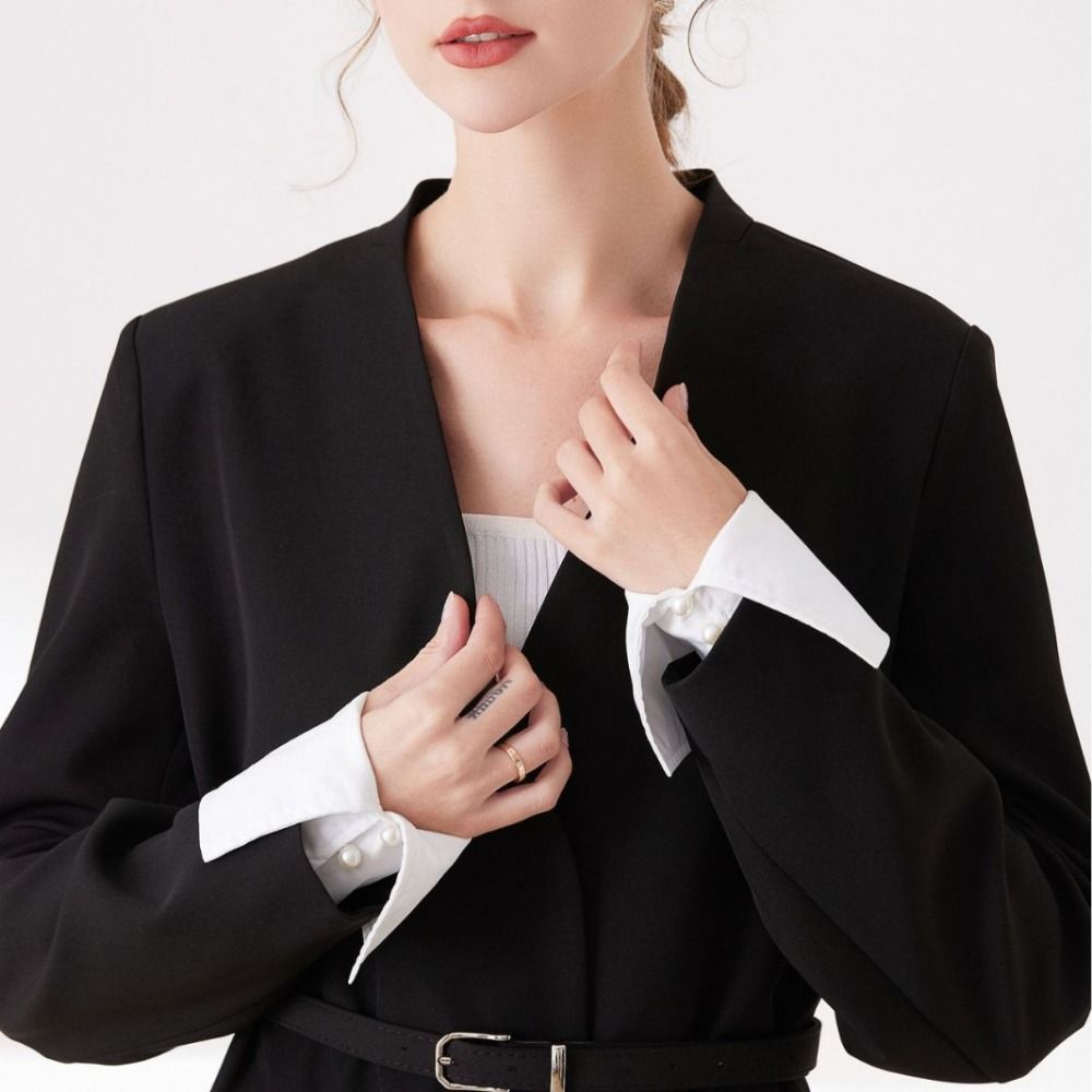 Mangas de mano falsas desmontables simples, cómodas y decorativas, puños de muñeca falsos, suaves, fáciles de usar, extensión de puño para mujer, invierno