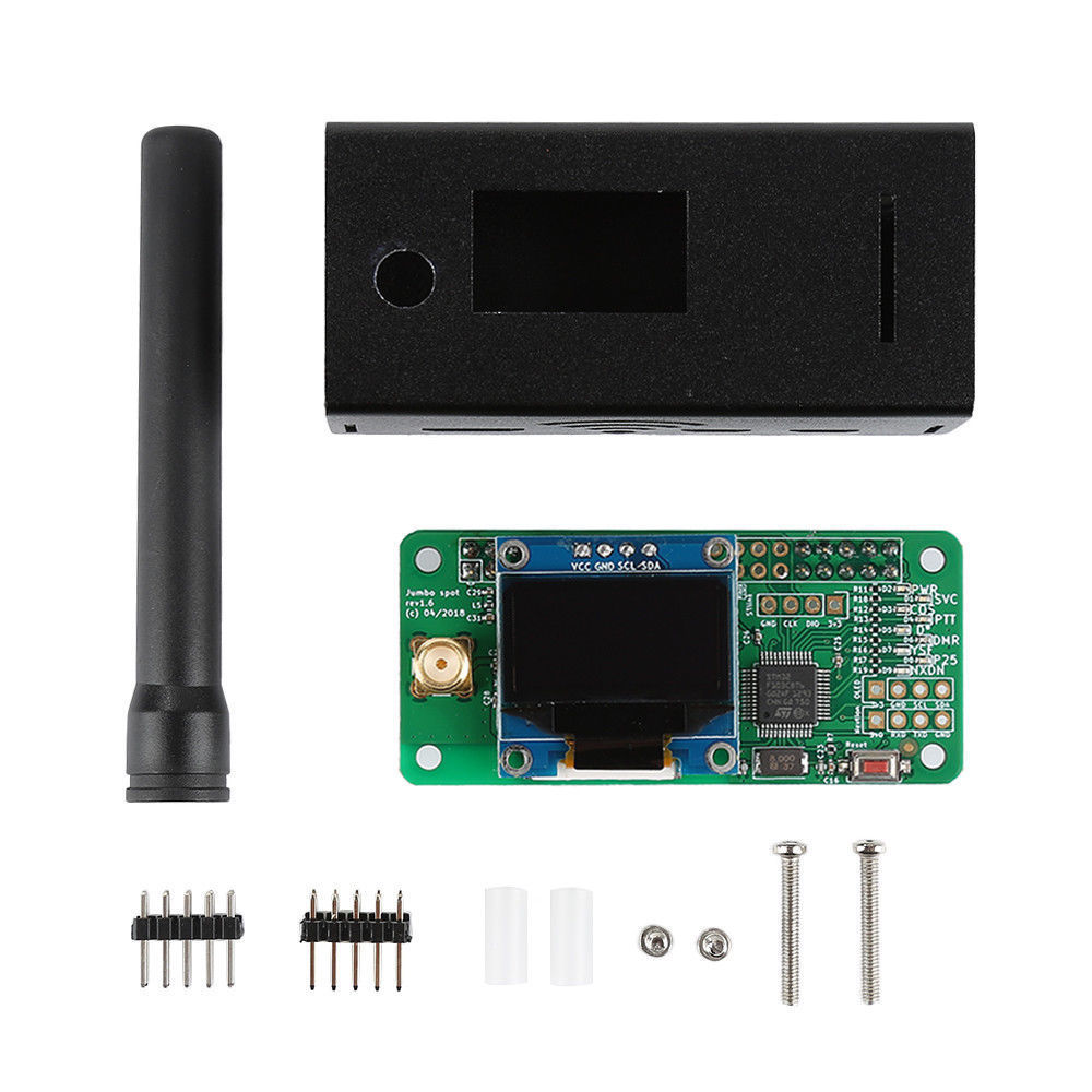 Neuester Jumbospot UHF VHF UV MMDVM Hotspot für P25 DMR YSF DSTAR NXDN Raspberry Pi Zero 3B + OLED + Metallgehäuse + Antenne