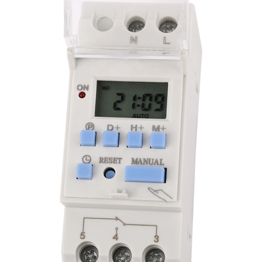 AHC30A New Type 30A Din Rail 2 wire Weekly 7 Days Programmable Digital TIME SWITCH Relay Timer Control AC 12V 24V 110V 220-240V