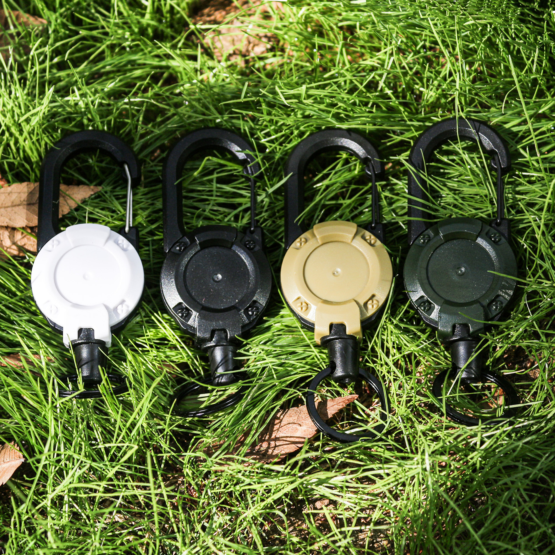 1 Stuks Anti-diefstal Metalen Gemakkelijk te trekken Gesp Touw Elastische Sleutelhanger Sportieve Intrekbare Sleutelhanger Anti Verloren Yoyo Skipas Id-kaart
