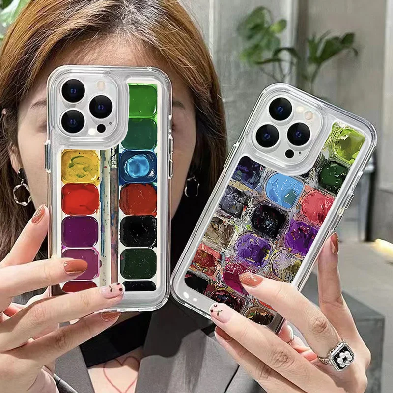 Casing ponsel lunak bening untuk Xiaomi, penutup pola pot cat artis 14 13T 12T Poco F6 F5 X5 X3 X6 M6 Pro F3, untuk Xiaomi 14T Pro 13 12 11 Lite 14 13T 12T