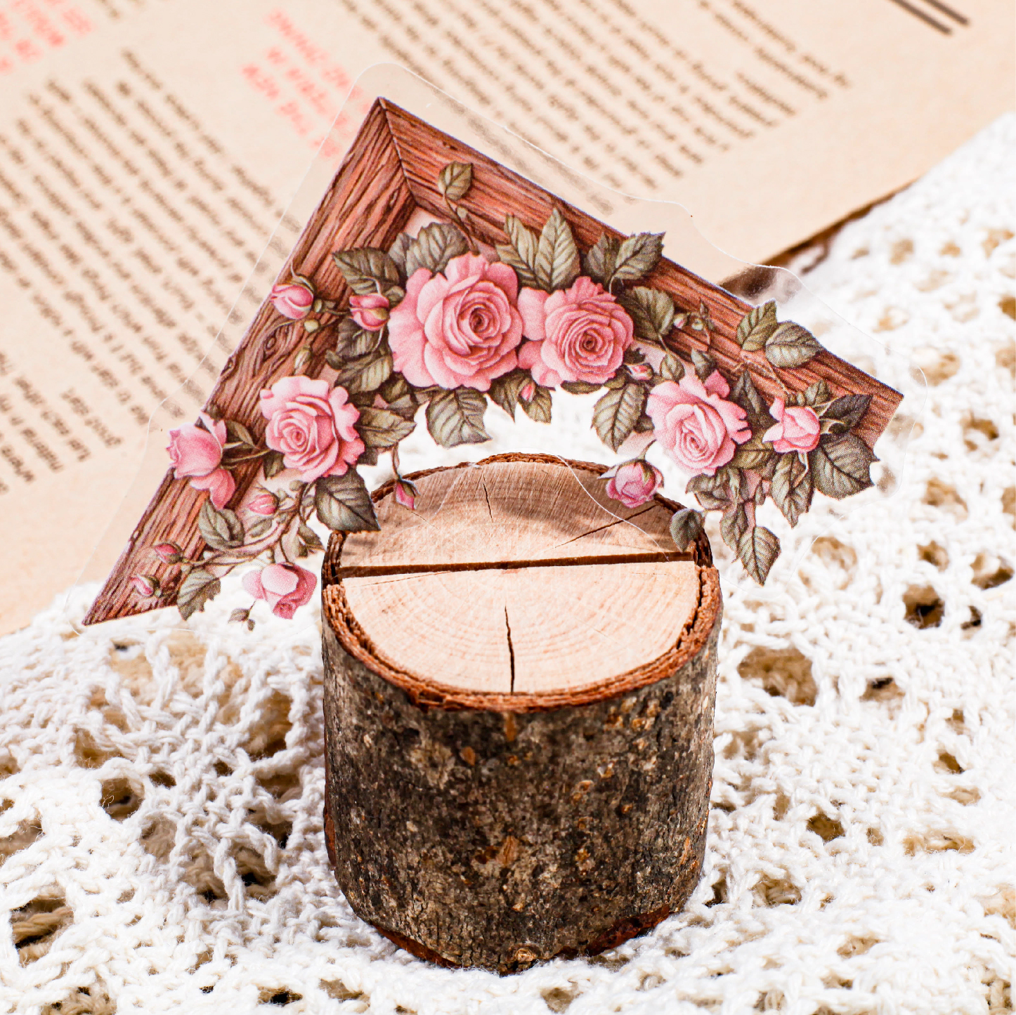 30 pcs Flowers Corner Stickers Retro Hollowed Out Frames Sticker Pack Collage Journal Scrapbooking Material Office Stationery