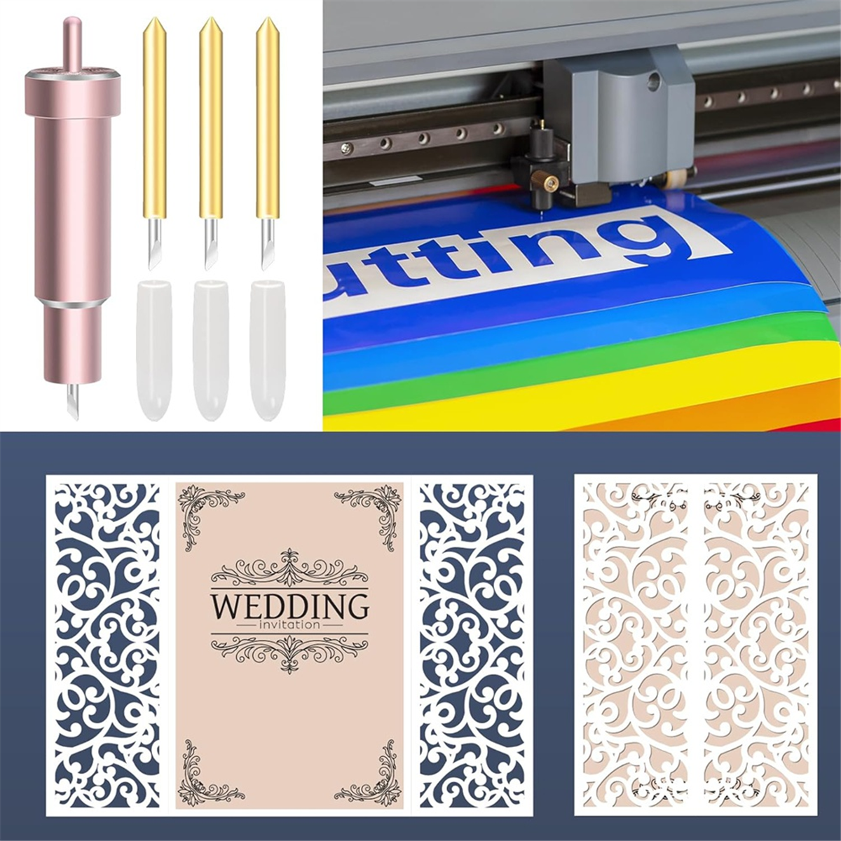 11 ชิ้น Premium Fine Point ใบมีดสําหรับ Cricut Maker, Maker 3 พร้อมสําหรับตัดฟิล์ม, ไวนิล, สติกเกอร์