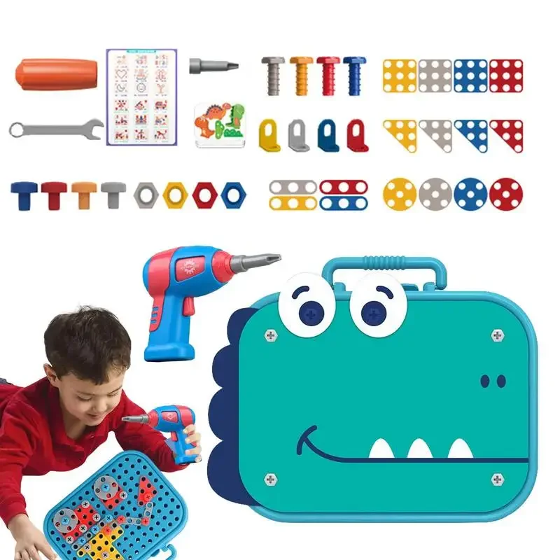 DIY Nut Hand Disassembly Assembly Puzzle Simulated Screwing Toolbox Early Educational Kids Toy Shape Insert Blocks Toys For Boys
