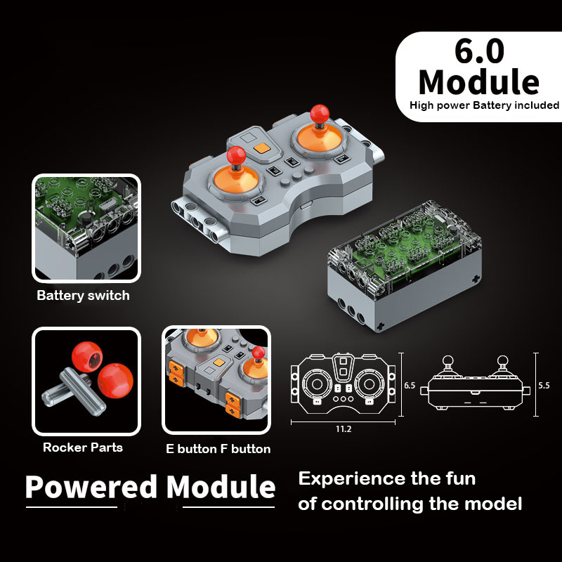 モールドキングモーターリモートアプリリニアコントロールブラックエクスプロージョン6チャンネルインターフェース修正PFアクセサリービルディングブロックセット