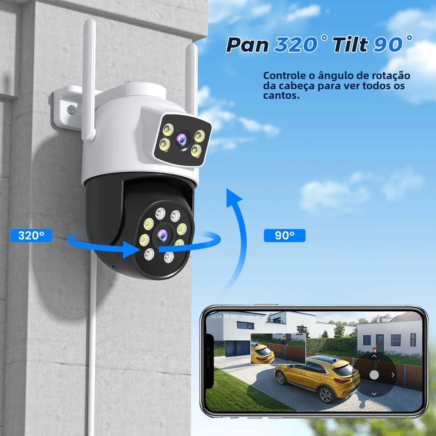 10mp 5k ptz wifi câmera ip proteção de segurança tela lente dupla cor visão noturna trilha automática cctv câmera vigilância O-KAM pro
