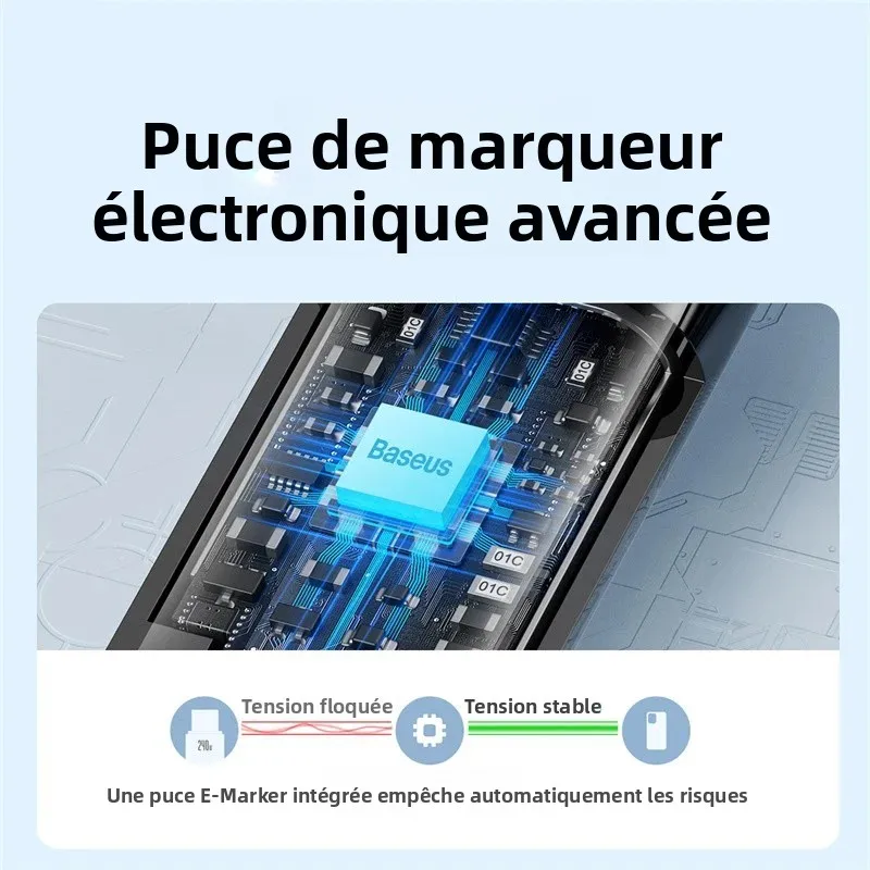 Câble USB C Baseus 240W pour iPhone 17 16 15 Plus Pro Max supercharge pour Macbook chargeur rapide câble de Type C pour xiaomi Samsung