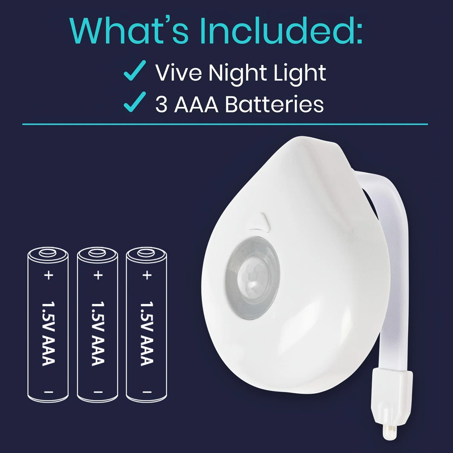Luz LED con Sensor de movimiento para inodoro, lámpara de noche con Sensor cambiante de 8 colores, activado por movimiento PIR