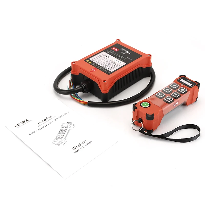 HENJEL H106 Industrial Radio Remote Control 6 Button Single Hydraulic Controller, Waterproof Crane Electric Hoist Remote Control
