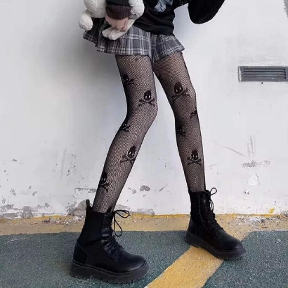 ถุงน่องตาข่ายทุกวันลูกไม้ลายถุงน่องถุงน่องเอวสูงถุงน่อง Fishnets สําหรับผู้หญิงฮาโลวีนปีใหม่