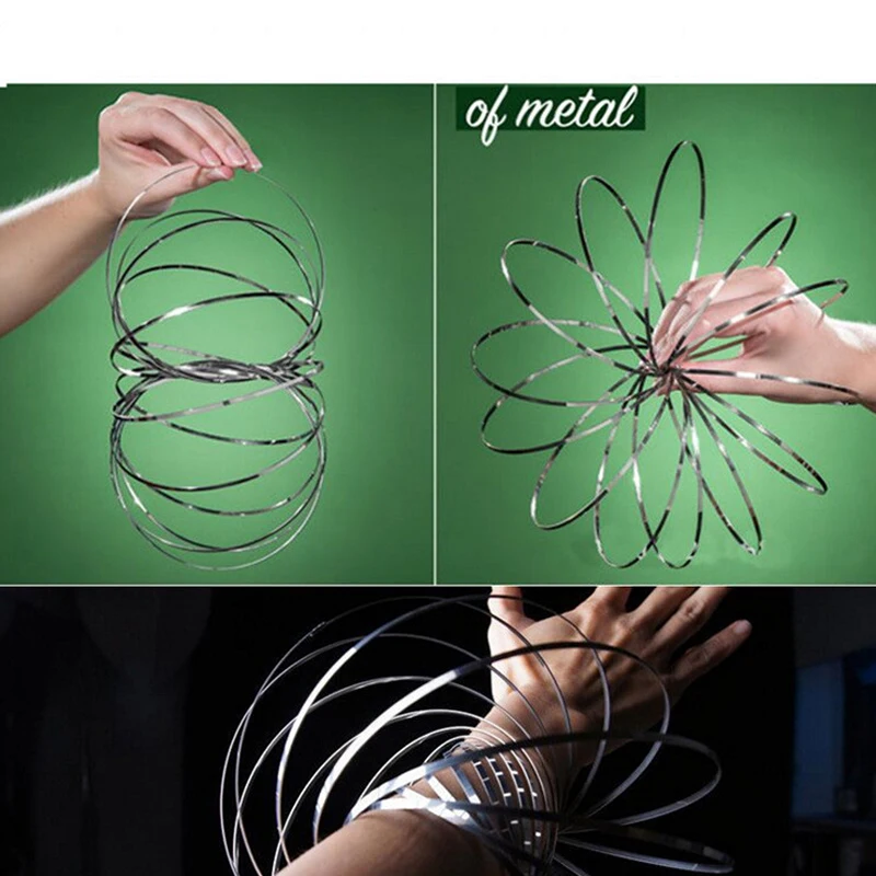 Flowtoy Magic Fidget แหวน Toroflux Amazing Flow แหวนของเล่น Kinetic ฤดูใบไม้ผลิของเล่นตลกเกมกลางแจ้งของเล่นอัจฉริยะ Fidget เด็กของขวัญ