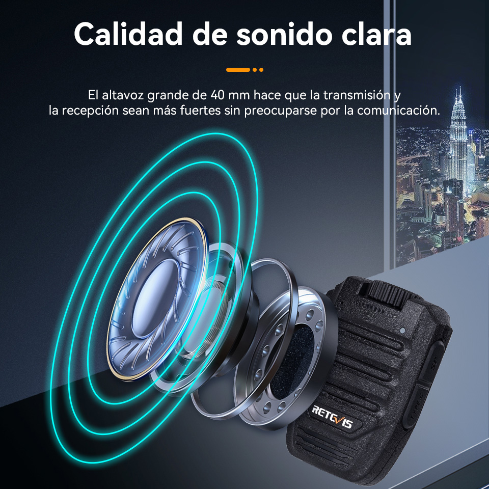 Retevis HWN001 Walkie Talkie Bluetooth micrófono remoto inalámbrico volumen fuerte PTT altavoz micrófono para Retevis RB37 RB637 RB689 HD2