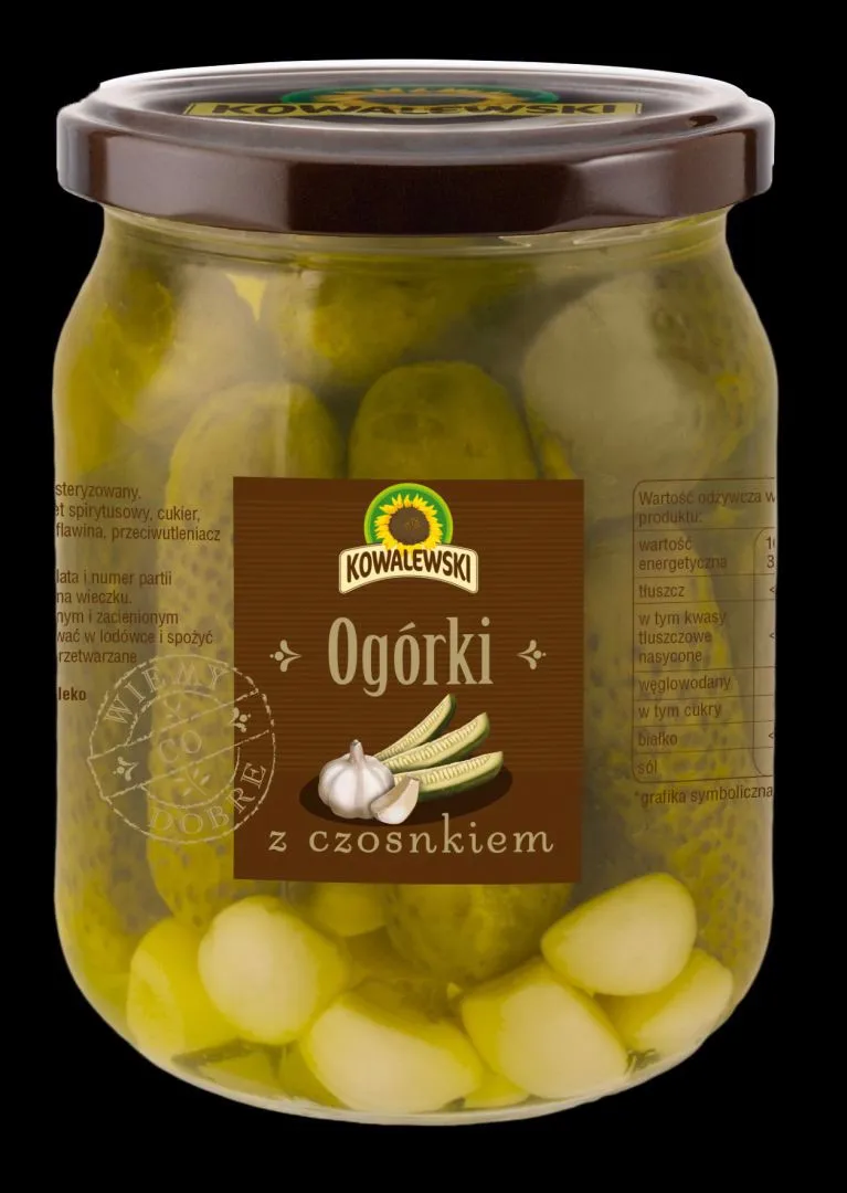 Kowalewski Ogórki z czosnkiem 540 g