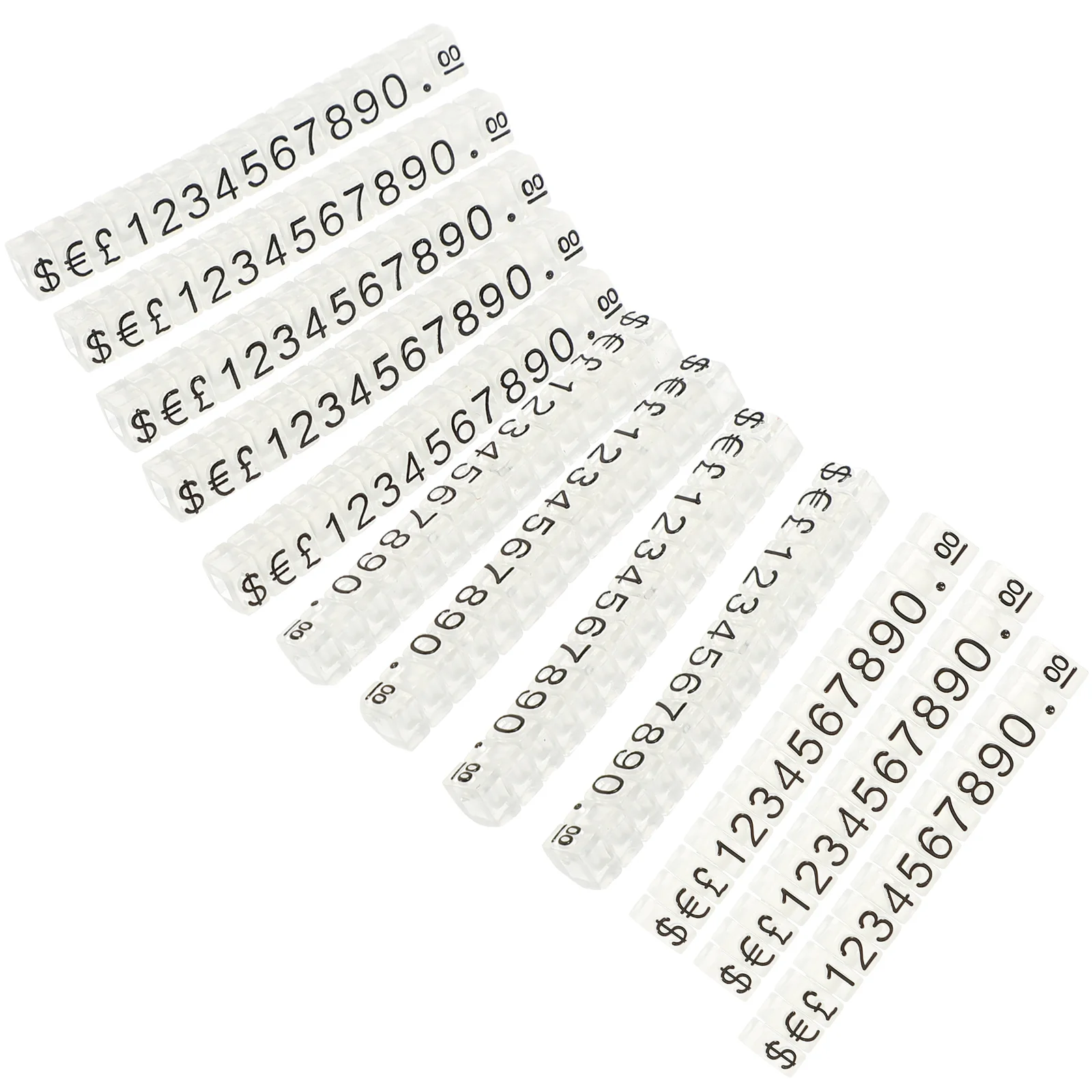 20 Uds etiqueta de precio Mini soporte para refrigerador etiquetas de cubo bloques de joyería mostrador pantalla de plástico