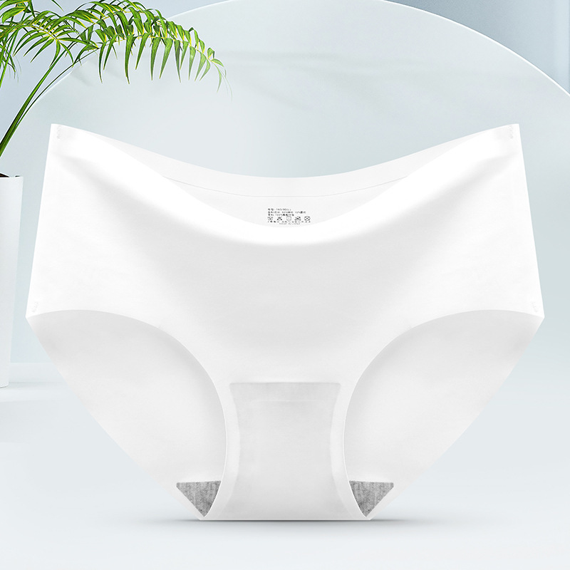 3 pezzi Intimo da donna in seta di ghiaccio Intimo senza traccia Intimo intero a vita media Intimo da donna sexy Triangolo Top