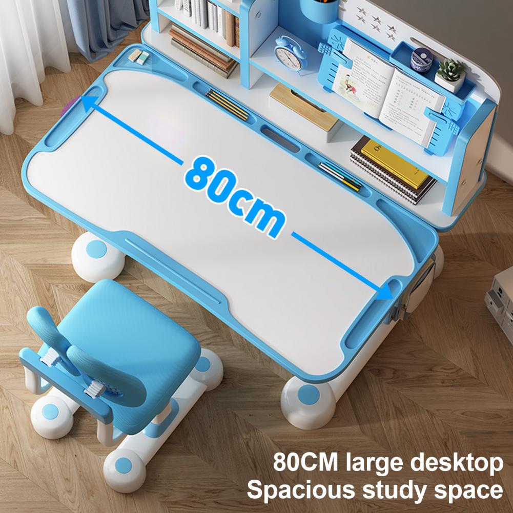 2Pcs/Set Kids Study Desk Chair Set Height Adjustable Children Study Table Chair Set With Sitting Corrector Ergonomic Desk Chair