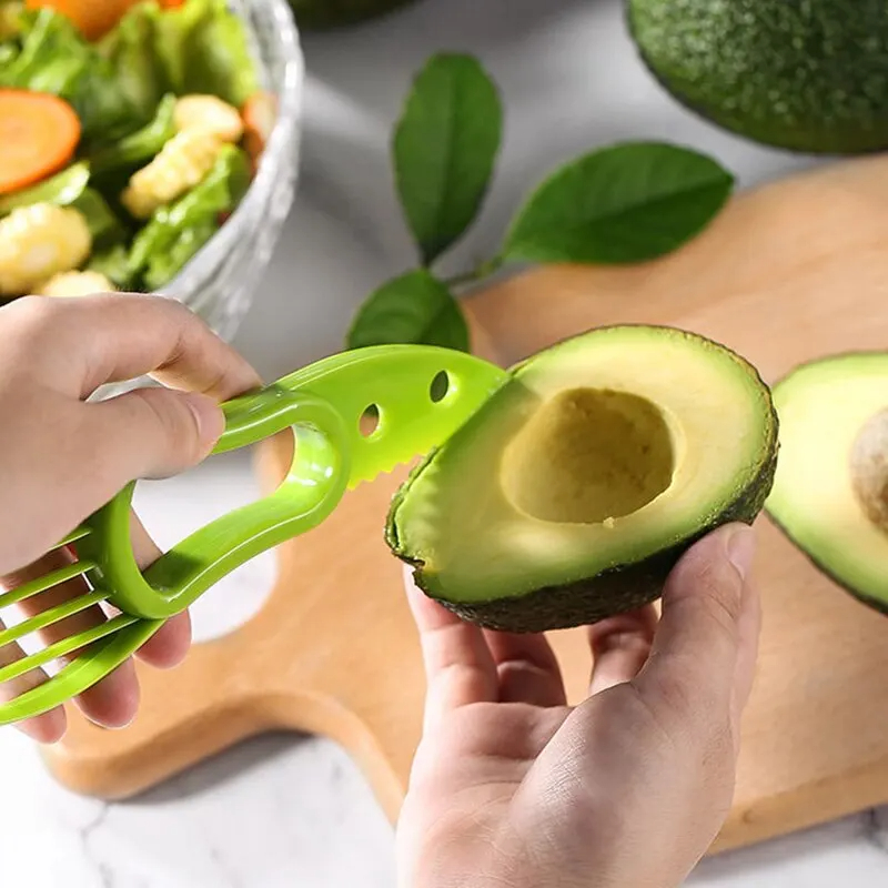 Multifunktionale Avocado Cutter Corer Butter Obst Slicer Schäler Zellstoff Separator Kunststoff Messer Küche Werkzeuge Gadgets Zubehör