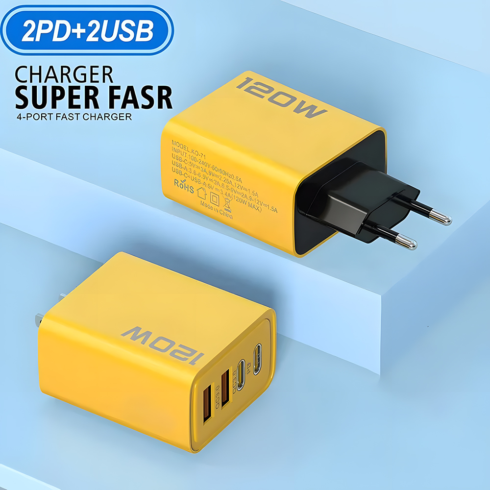 4-portowa ładowarka USB C PD Szybkie ładowanie 3.0 Typ C Ładowarka USB do telefonu Adapter szybkiego ładowania iPhone 15 14 Samsung Xiaomi Huawei