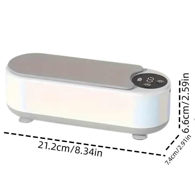 Máquina de limpieza de gafas, boquilla de joyería para limpieza del hogar completamente automática de frecuencia ultraalta, lente de contacto portátil pequeña c