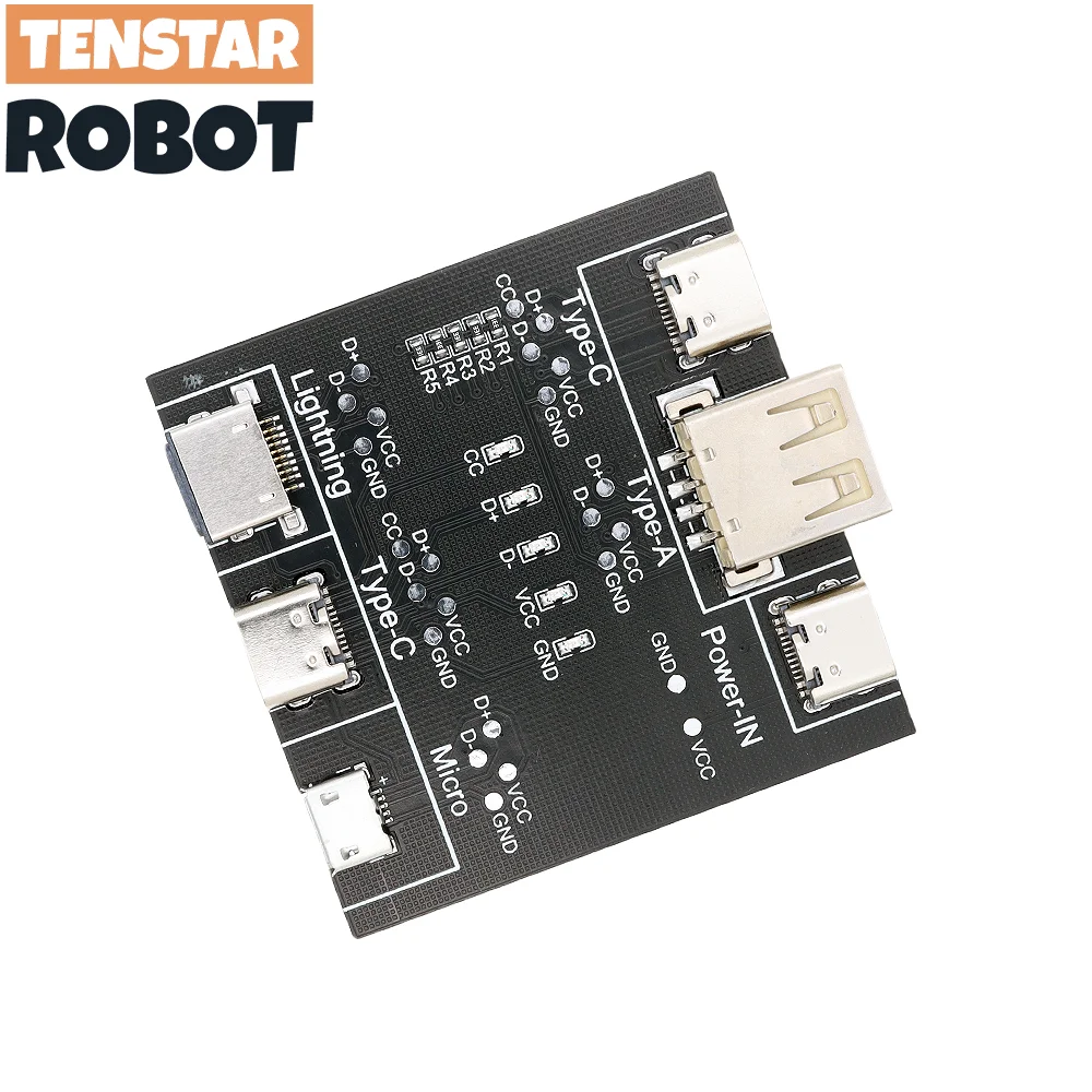 Placa de detección de Cable de datos DT3, probador de Cable Micro USB C tipo C, herramienta de diagnóstico de conmutación de cortocircuito y apagado para iOS y Android