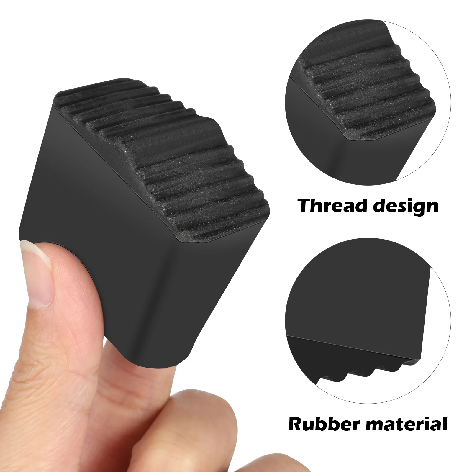 4 pezzi scaletta poggiapiedi attrito antiscivolo coperture per cuscini in gomma resistenti all'usura tappetini per estensione scale pieghevoli per estensione