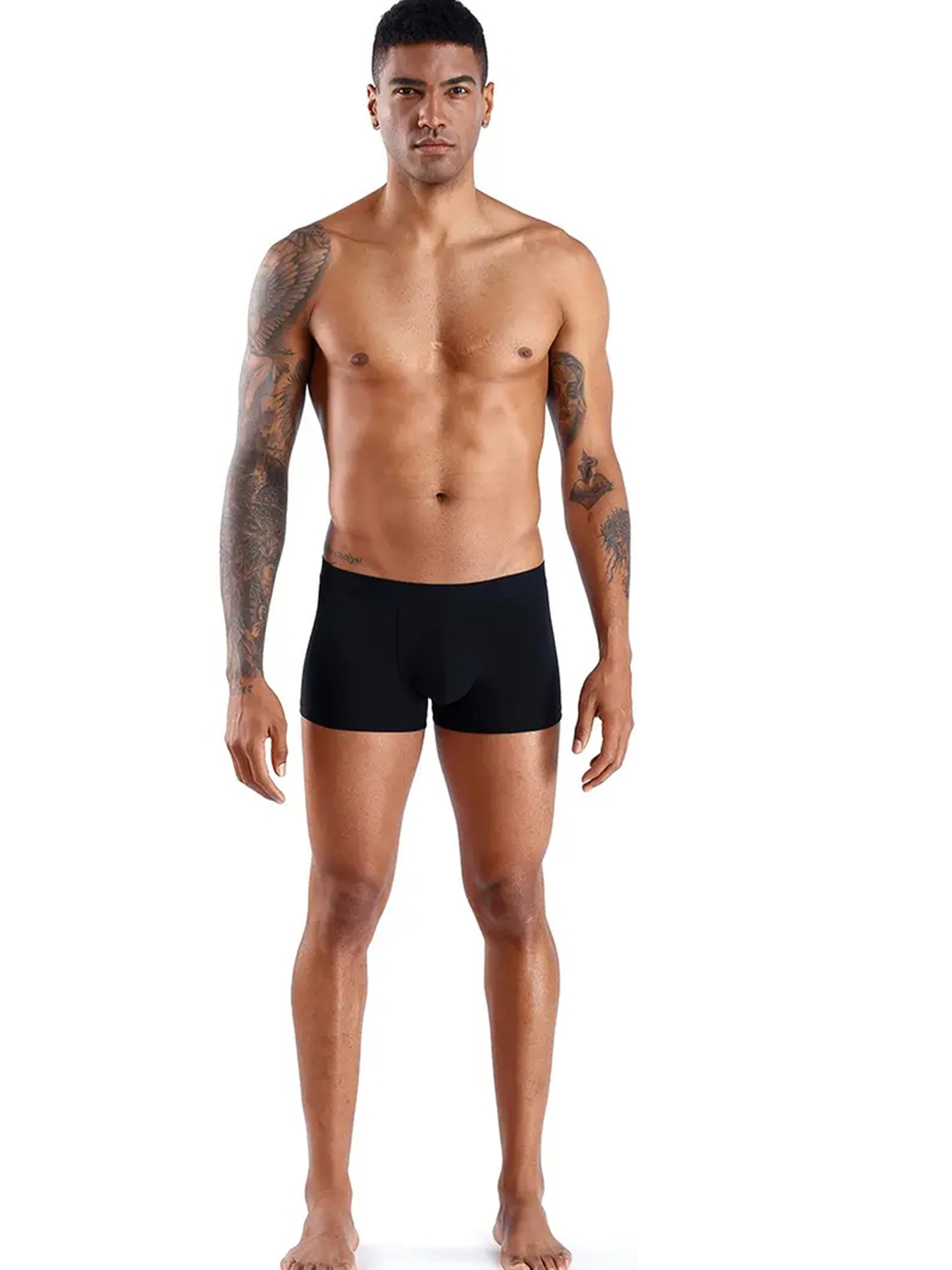 10PCS männer Unterwäsche Schwarz Farbe Männer Unterhose Hohe Stretch Boxer Shorts Sexy Männer Höschen Plus Größe L-4XL Atmungsaktive männer Boxer