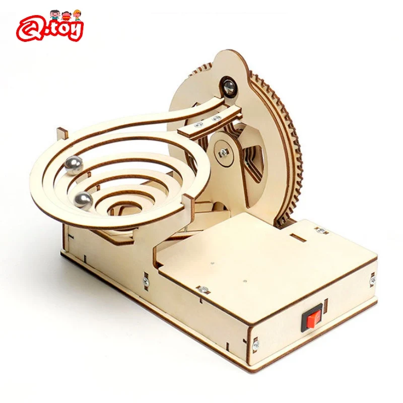 DIY Assemble Mechanical Marble Run Gear Model Technology STEM Kit Children Science Toys Teaching Material for Kids Learning