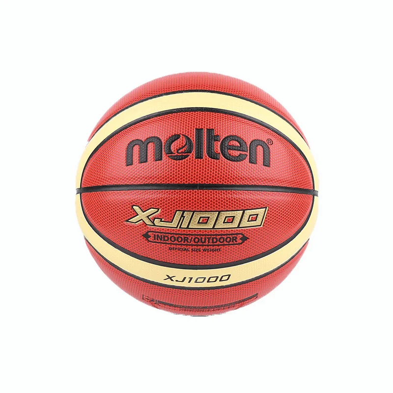 Basquete de couro de PU fundido para homens e mulheres, bola de treinamento de partida interna e externa, bola oficial XJ1000, tamanho 7, 6, 5