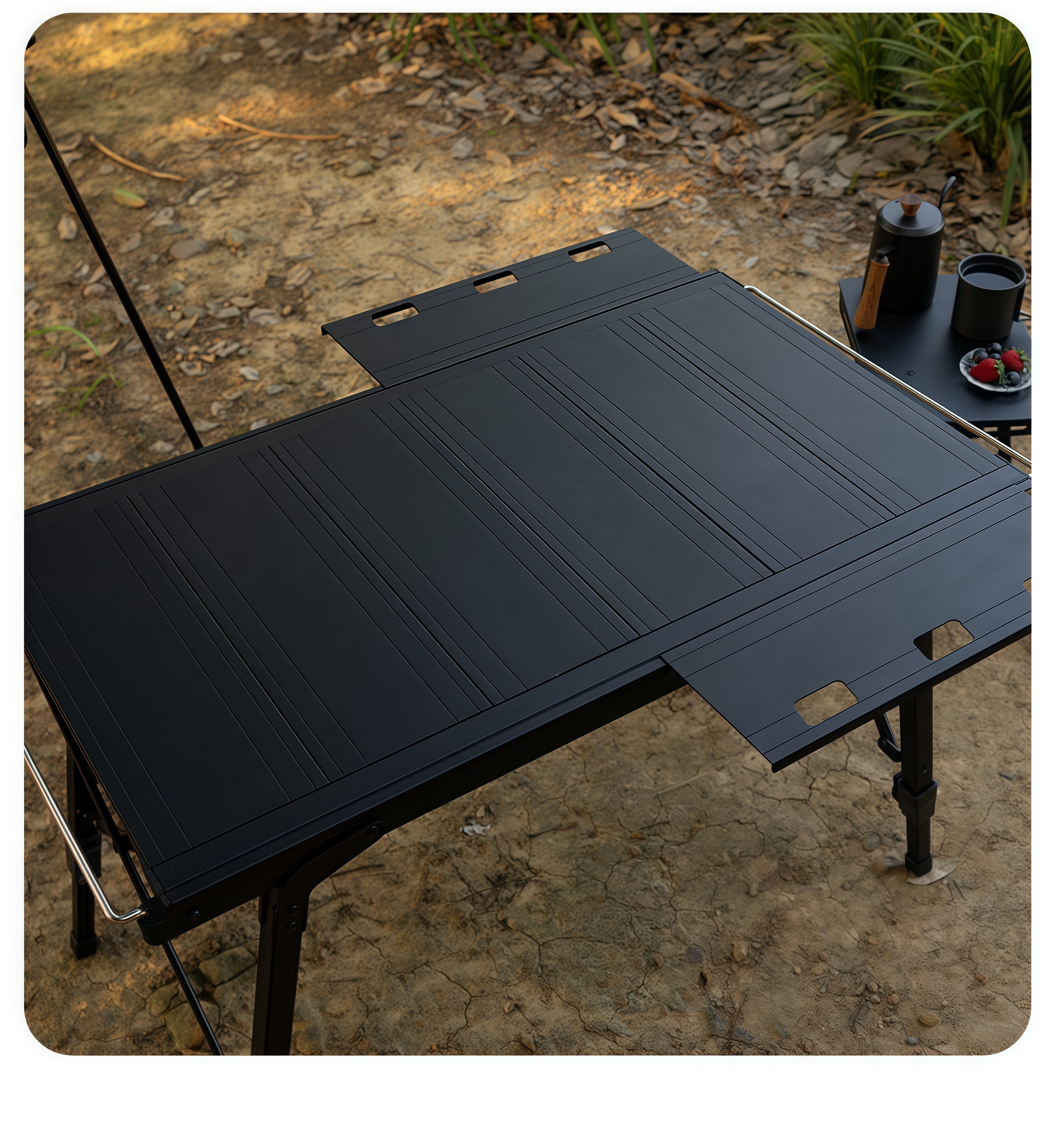 Mesa de camping plegable y extensible Mesa de barbacoa y patchwork modular multifuncional