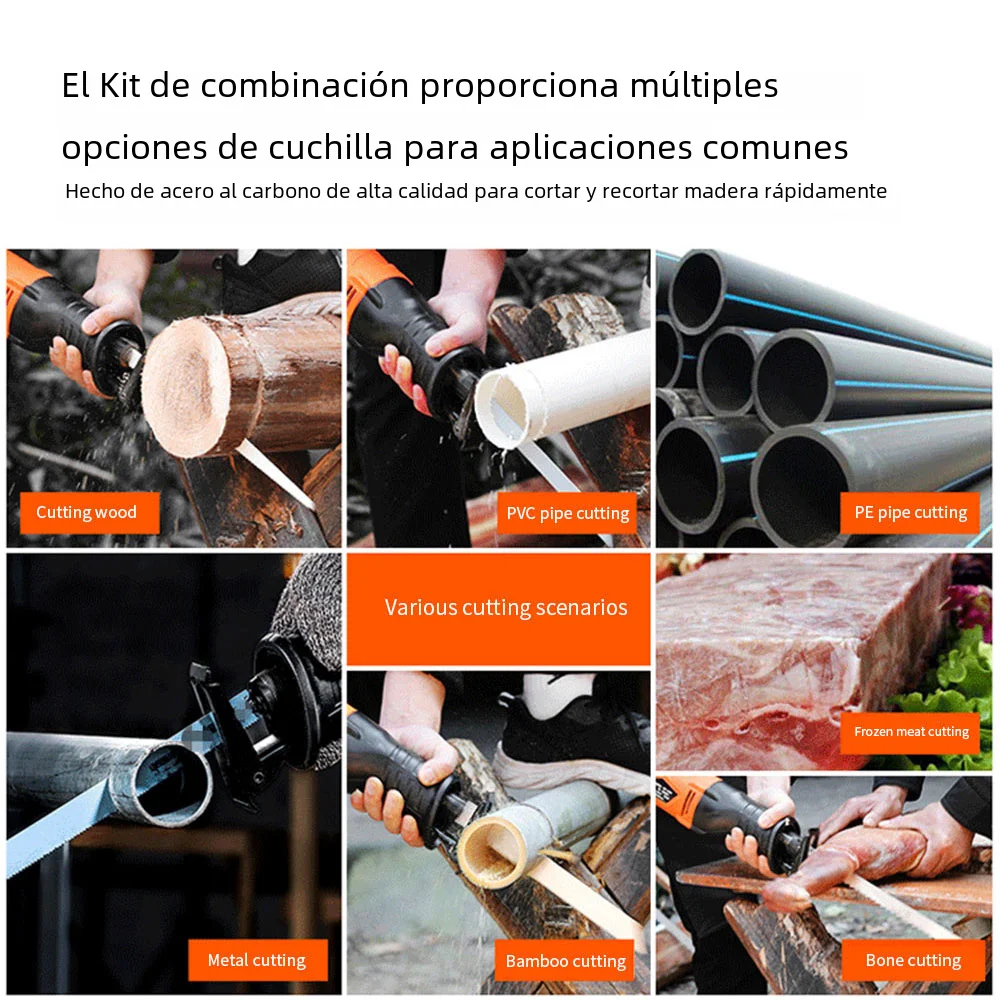 5 uds hojas de sierra de calar HCS T744D hojas de sierra de calar para corte rápido corte recto hoja de sierra de calar con vástago en T para corte rápido de madera y plástico