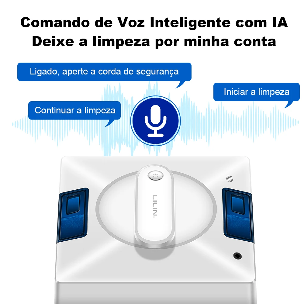 (code promo: BR1010)Robô de limpeza de janelas Liectroux/LILIN YW509,spray de água em 4 direções, Sensor a Laser,aspirador de pó robótico para janelas,Memória Inteligente,uso sem moldura,Controle por APP,avisos por voz