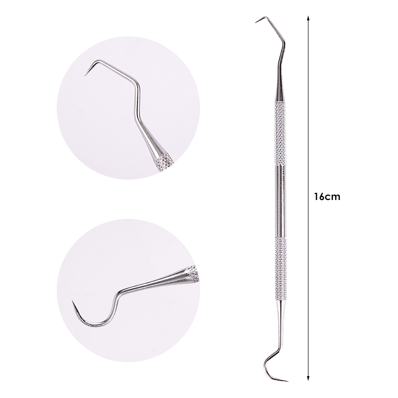 1pc Edelstahl Doppelseitige Zahnstocher Schaber Werkzeuge Parodontale Sonde Explorer Dental Fleck Entferner Für Zähne Sauber Hygiene