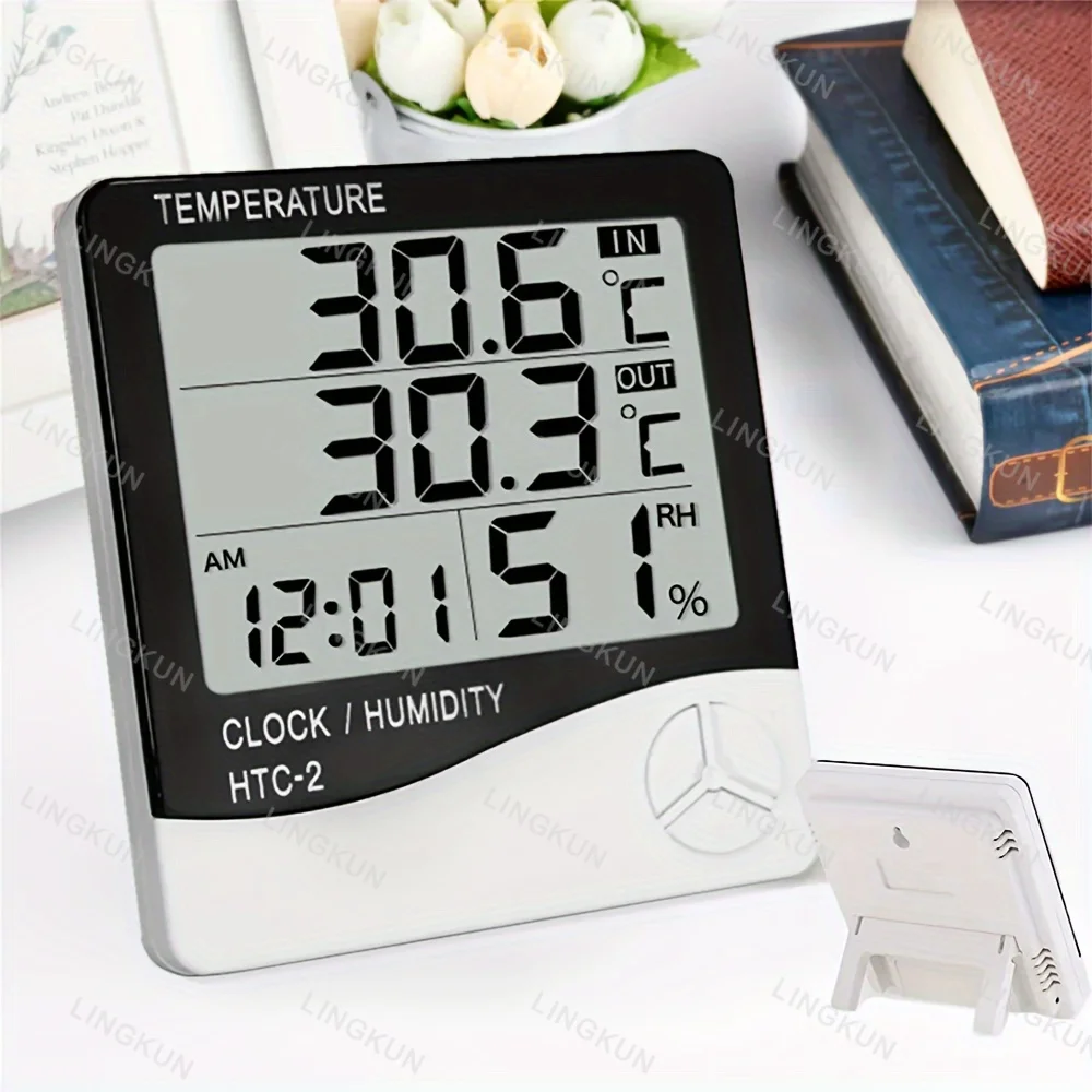Termómetro Digital LCD, higrómetro para interiores, medidor electrónico de temperatura y humedad, Sensor, estación meteorológica para el hogar