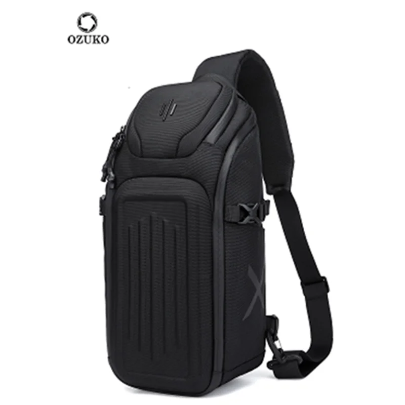 Ozuko bolsa crossbody multifuncional de alta qualidade masculina, à prova d'água, curta viagem, bolsa mensageiro de ombro, bolsa de peito antifurto masculina